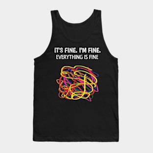 i'm fine line art Tank Top